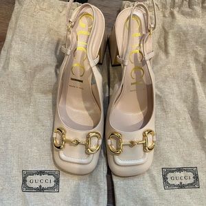 Gucci Mid heel Slingback with Horsebit
